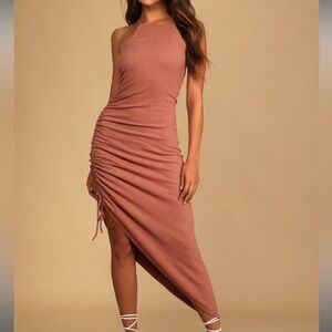 Lulus dress size XS wedding guest rusty rose